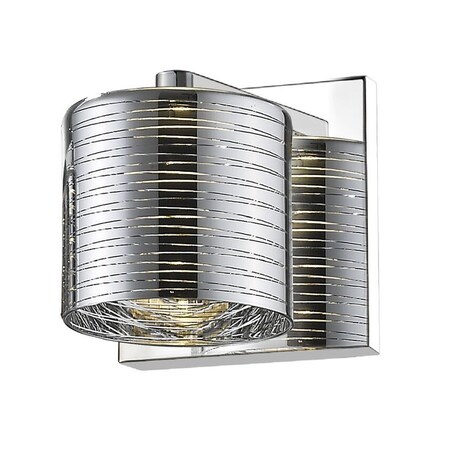Z-Lite Sempter 1 Light Wall Sconce, Chrome & Chrome 911-1S-LED